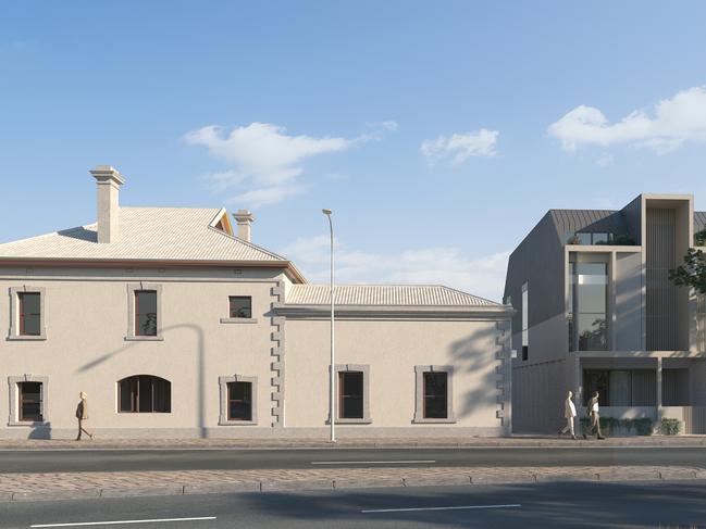 New renders of the three-storey townhouse design submitted by Citify for the development behind Gilberton's Buckingham Arms Hotel. Picture: Supplied/Citify