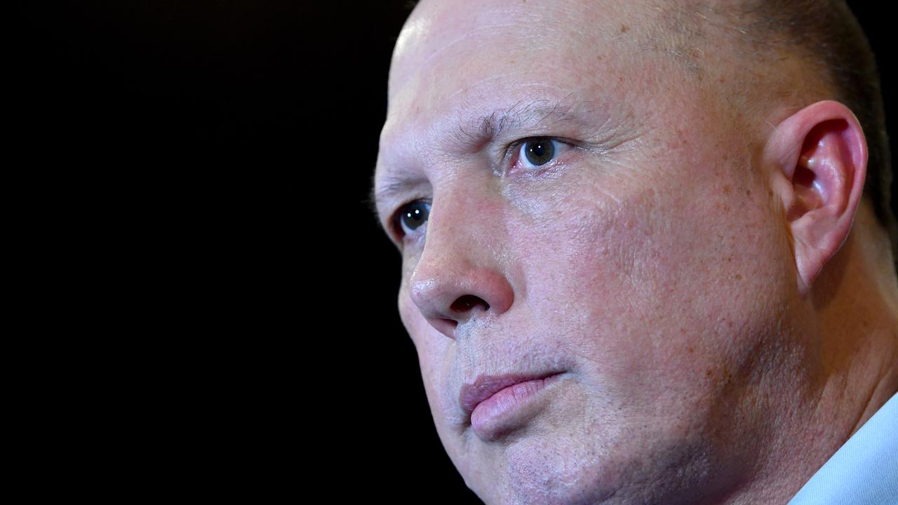 Defence minister Peter Dutton promised to defend Taiwan. Picture: AAP Image/Darren England.