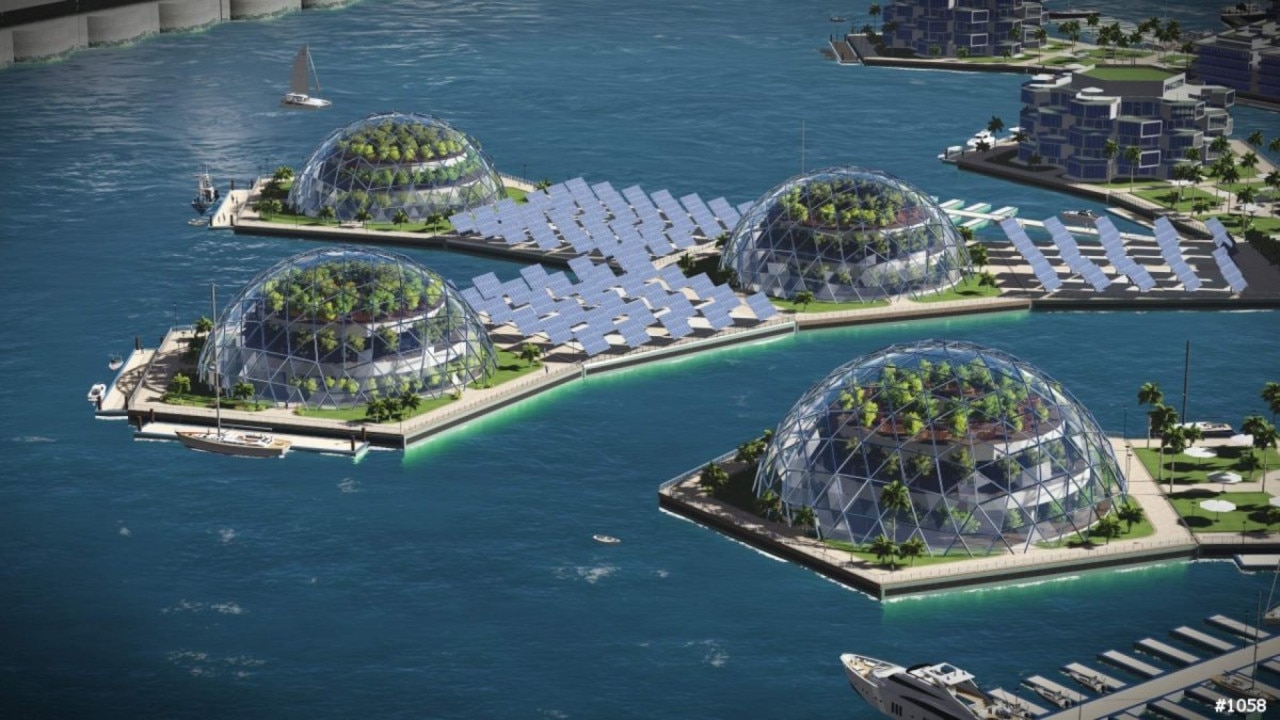 Would you consider living on a floating island in the ocean? Supplied: Seasteading Institute