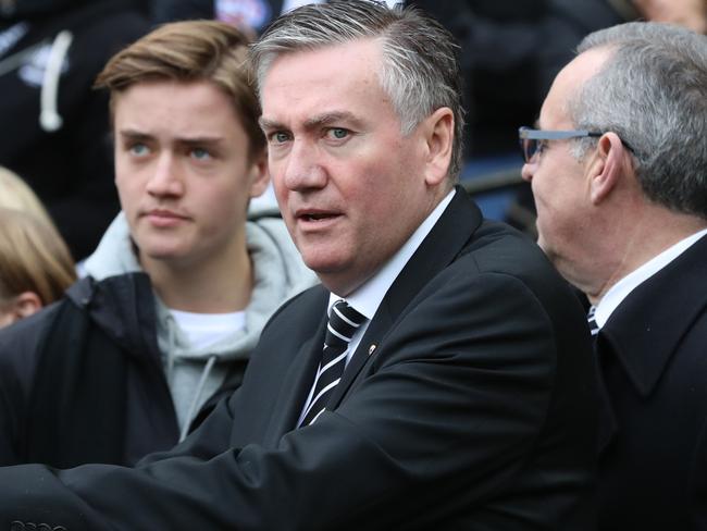 AFL Round 23, Collingwood vs. Melbourne at the MCG. Collingwood president Eddie McGuire after the game. Picture: Alex Coppel.