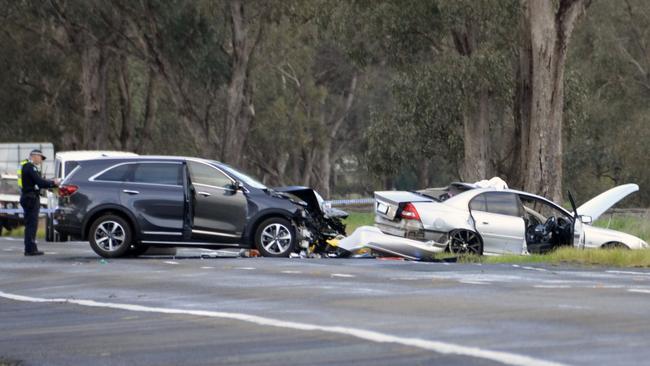 The scene of the accident at Wunghnu. Picture: Shepparton News