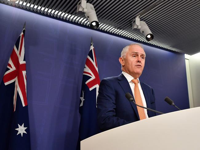 Australian Prime Minister Malcolm Turnbull explains who is in charge while he is overseas. Picture: AAP