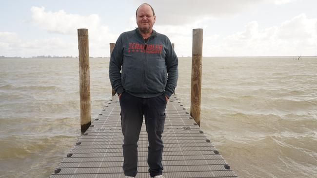 Keith Fischer, St Helens Plains Farmer, is concerned about the potential effects of mining near Taylors Lake. Picture: Rachel Simmonds