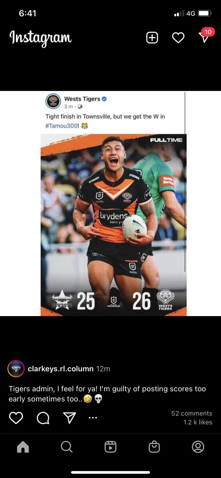 Poor Wests Tigers jumped the gun.