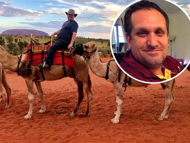 Boyd Sampson was attacked by camels while holidaying in Uluru.