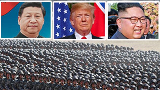 Chinese army xi trump and kim