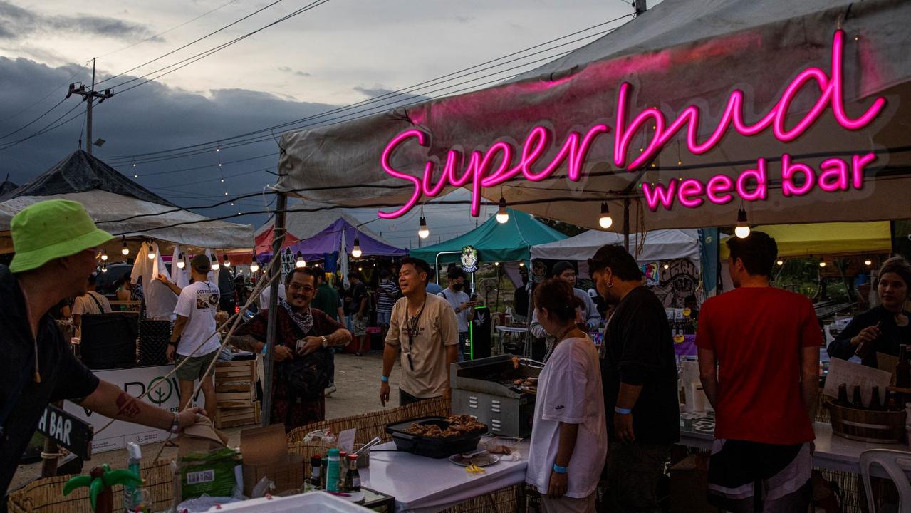 A festival celebrating the legalisation of marijuana on June 12 in Nakhon Pathom, Thailand. Picture: Lauren DeCicca/Getty Images