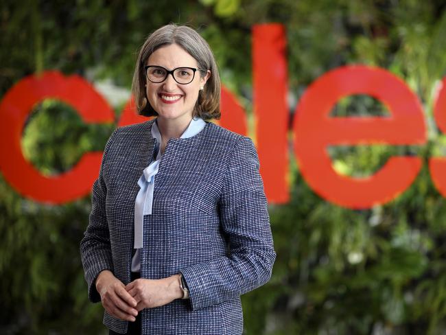 Coles CEO Leah Weckert poses for a photo at Coles Store Support Centre, Melbourne, Australia on February 27th 2024. Photo by Martin Keep/Coles