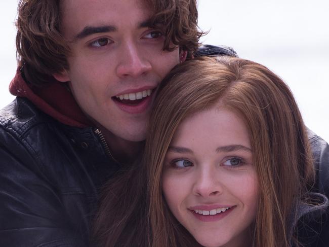 Jamie Blackley (left) and Chloe Grace Moretz in a scene from film If I Stay