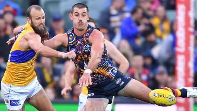 Taylor Walker had a night to forget against the Eagles last Saturday night. Picture: AAP