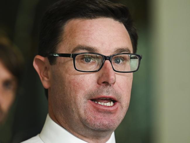 CANBERRA, AUSTRALIA, NewsWire Photos. JUNE 13, 2023: Party leader of the National Party of Australia, David Littleproud and Australian Farmers address the media at Parliament House in Canberra. Picture: NCA NewsWire / Martin Ollman