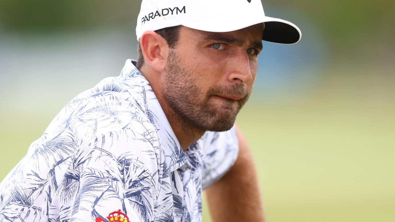 Joel Moscatel of Spain is leading the Australian PGA Championship at Royal Queensland. Picture: Chris Hyde/Getty Images