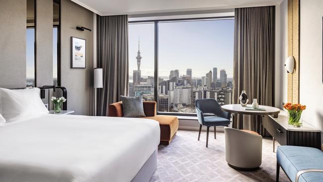 An Executive room at Cordis Auckland hotel.