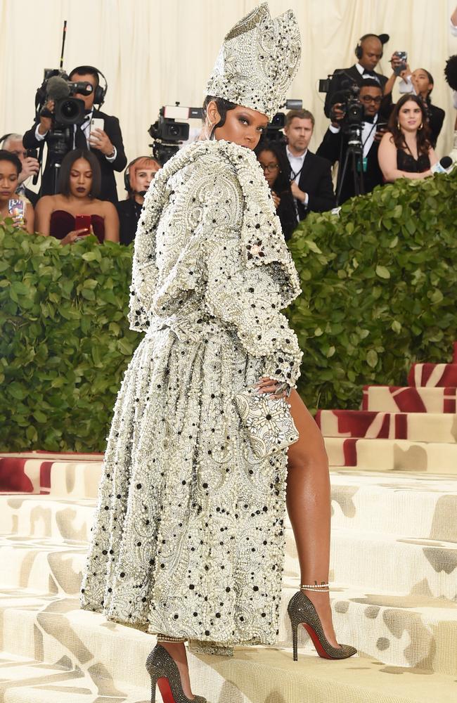 Rihanna, pictured at the Met Gala in 2018. Picture: Getty Images