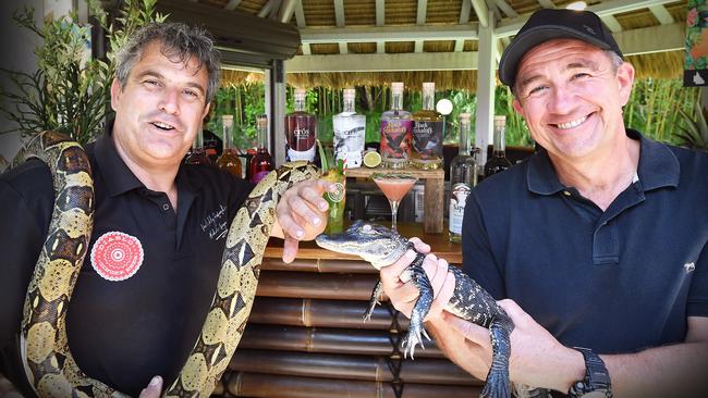 Ocean St trader Dimi Limnatitis and manager of Big Pineapple Aaron Hudson are gearing up for the big ginger beer fest. Picture: Patrick Woods.