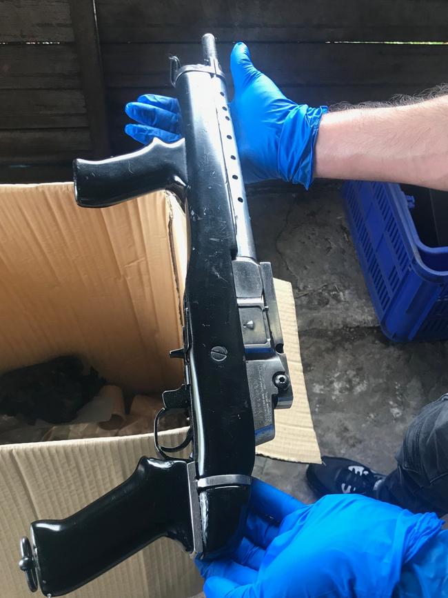 A firearm seized during the raids. Picture: NSW Police