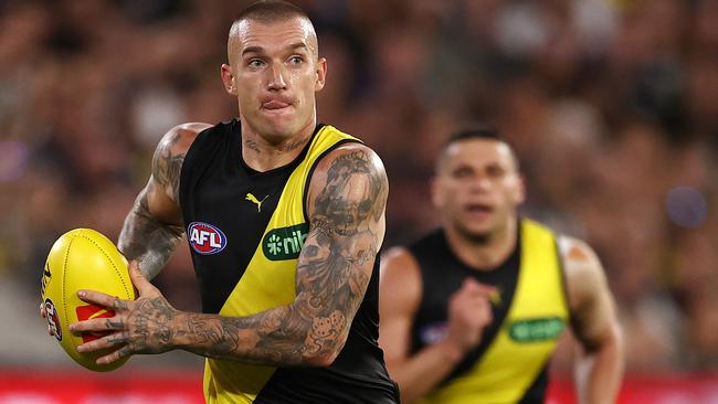 Richmond’s Dustin Martin is under an injury cloud. Picture: Michael Klein