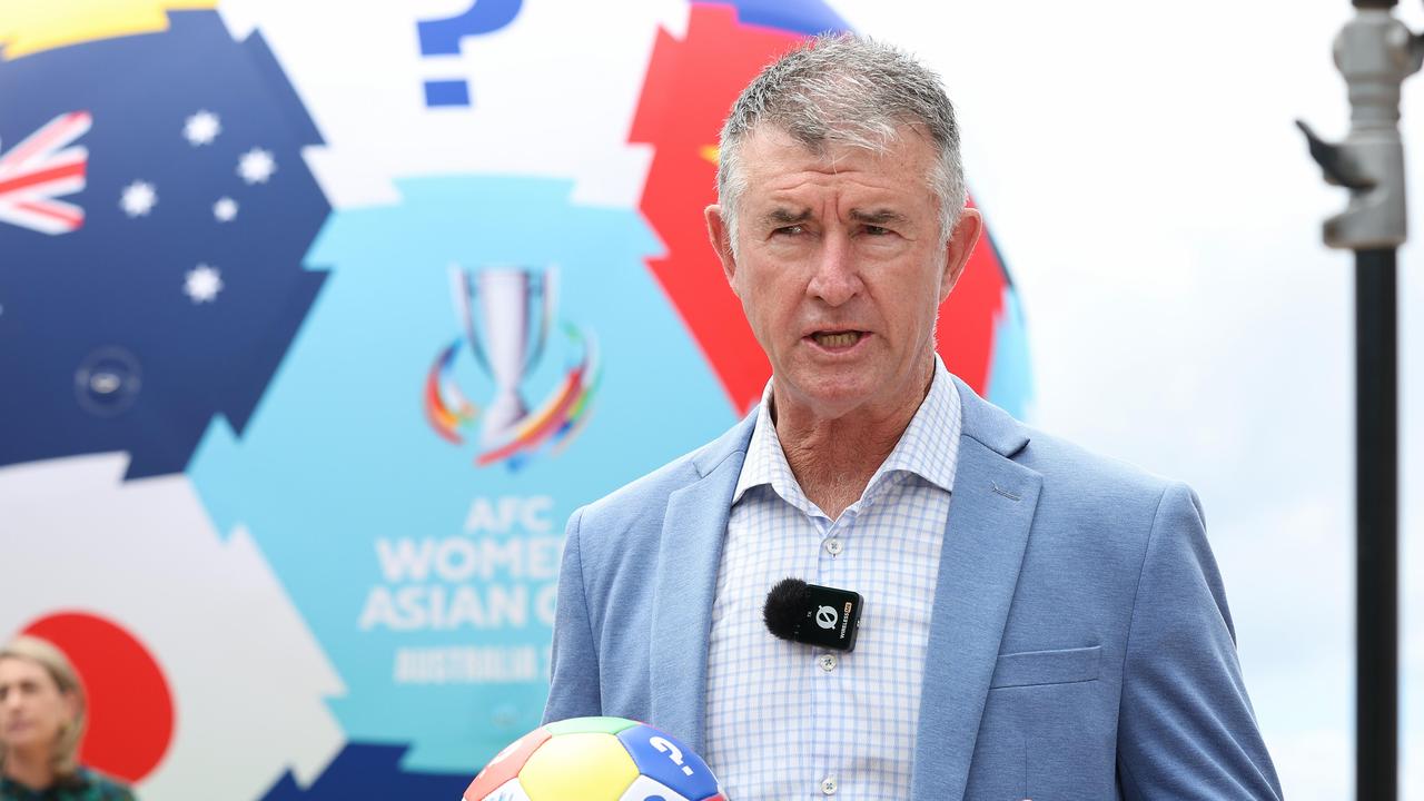 Hon. Tim Mander MP, Minister for Sport and Racing and Minister at the launch of the 1 year to go for the Women’s Asian Cup Football, at Kurrawa on the Gold Coast. Pics Adam Head