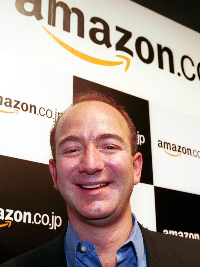 Bezos quit his Wall Street job to start Amazon, an online bookstore at the time. Picture: Koichi Kamoshida/Liaison