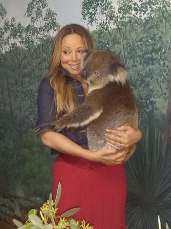 Mariah Carey popped in for a meet-and-greet at Cleland Wildlife Park. Picture: Twitter