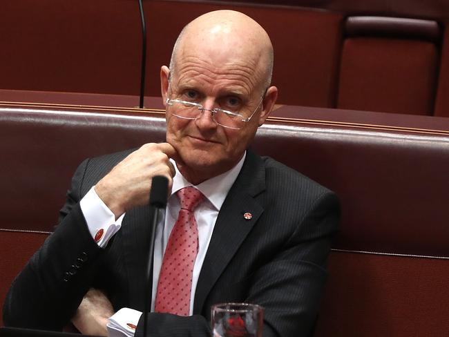 David Leyonhjelm has denied he slut shamed Hanson-Young. Picture: Kym Smith