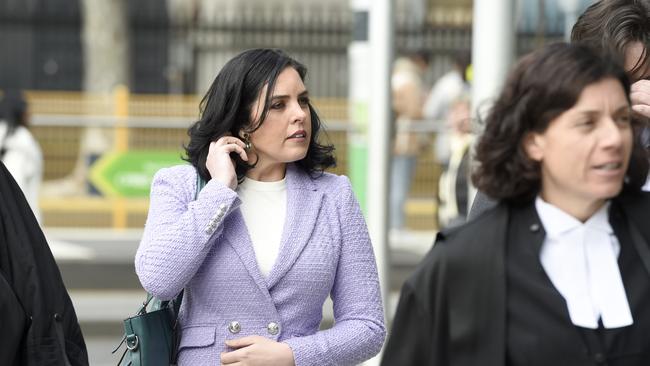 Exiled Liberal MP Moira Deeming outside the Federal Court. Picture: NewsWire / Andrew Henshaw