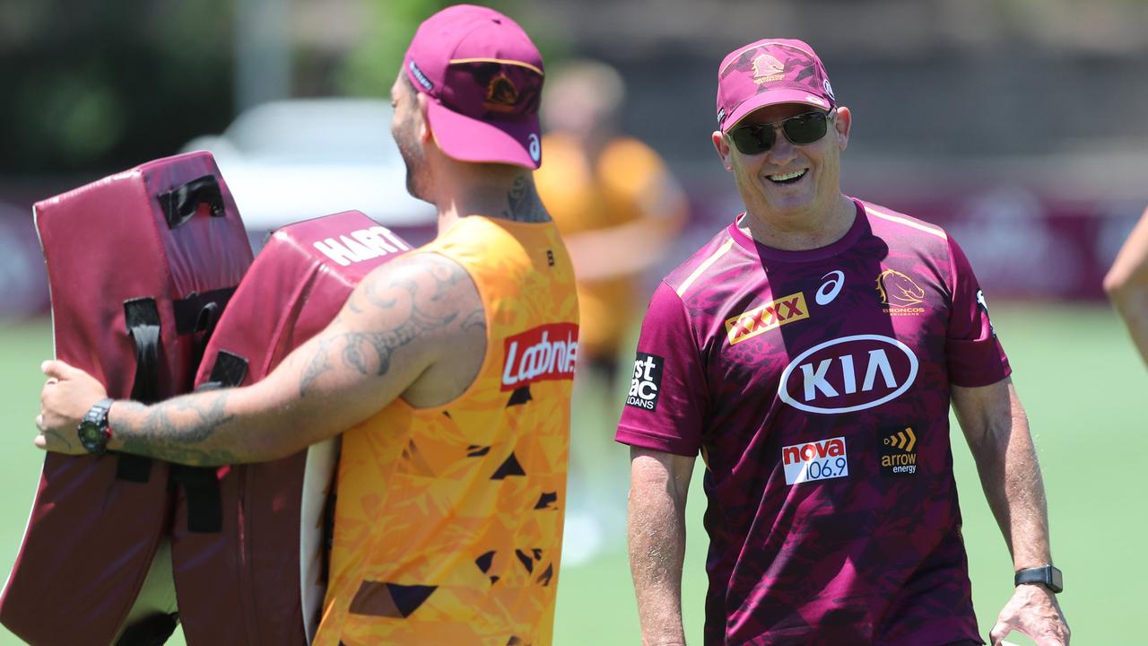Kevin Walters is all smiles during the first week of pre-season training.