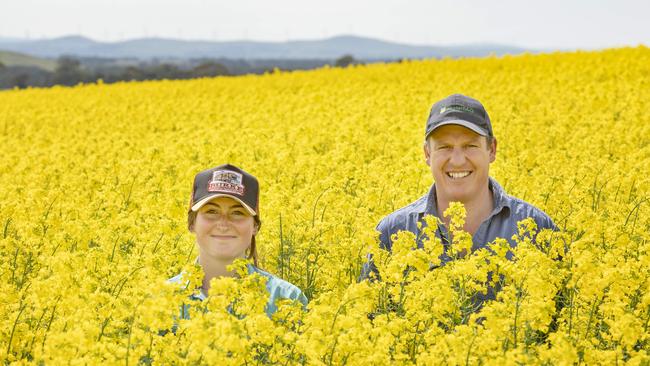 Canberra teenager Tara Southwell is on placement with Andrew Laidlaw on his Langi Logan mixed cropping farm. Tara is participating in the National Farmers’ Federation and Federal Government AgCareerStart program, which has been successful in getting young people, especially those from cities, into agricultural careers. Picture: Zoe Phillips