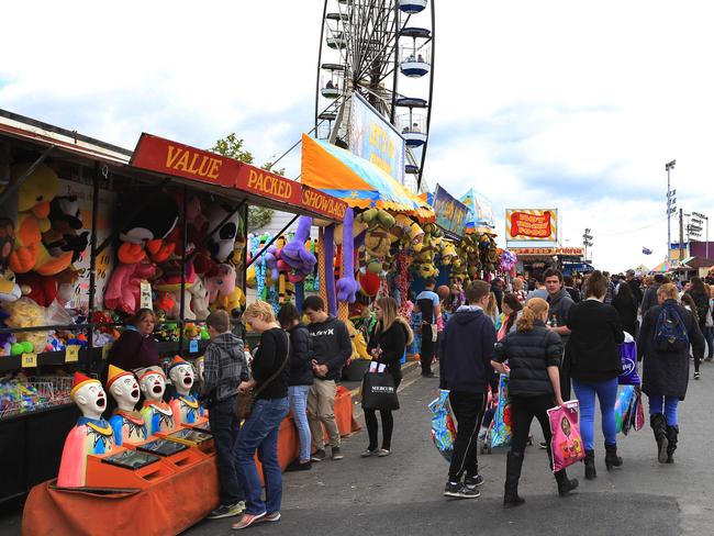 People’s Day in sideshow alley. Picture: OLIVER WARD