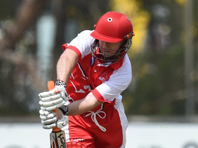 VSDCA cricket: Bayswater v Melton at Bayswater Oval. Melton batting.  Ben McRae batting. Picture: Lawrence Pinder