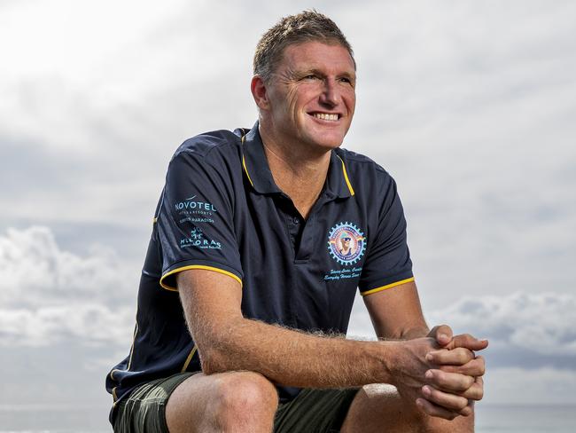 Former ironman Trevor Hendy was one of Simon Goodwin’s first calls after Melbourne won this year’s AFL grand final. The pair became friends after Goodwin was introduced to Hendy by Demons CEO Gary Pert. Picture: Jerad Williams/NCA