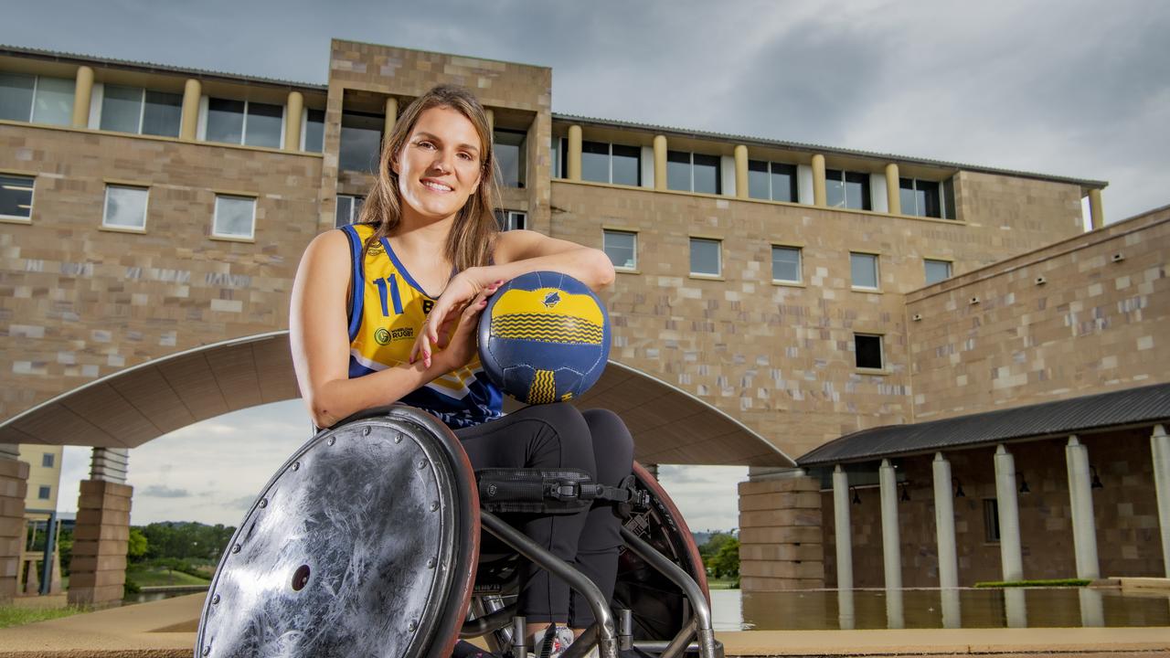 Ella Sabljak will play wheelchair rugby after playing wheelchair basketball in Tokyo. Picture: Cavan Flynn