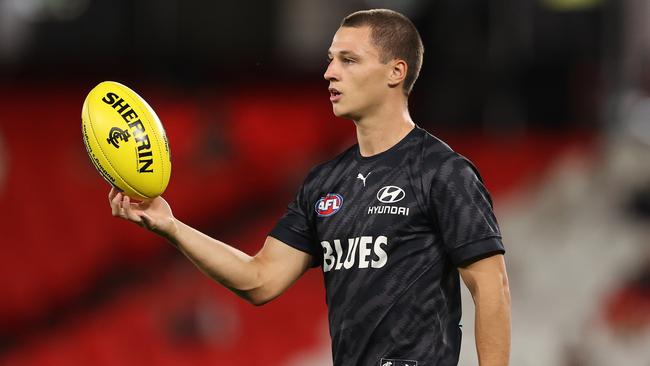 Carlton goalsneak Corey Durdin. Picture: Robert Cianflone/Getty Images