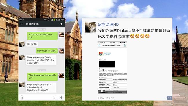 Generic screengrabs of University of Sydney