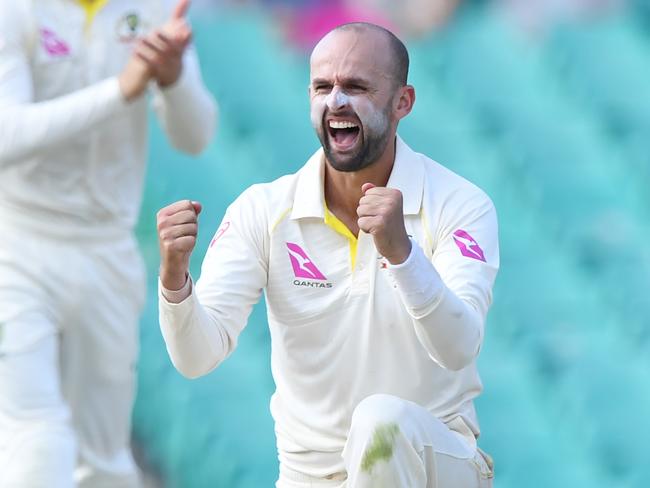 Nathan Lyon has voiced his disapproval of the move to turn stump mics up. Picture: AAP