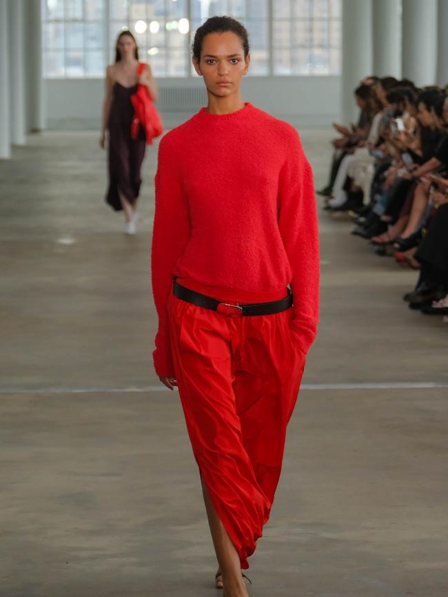 A model walks the runway during the Tibi Ready to Wear spring/summer 2025 fashion show as part of the New York Fashion Week. Picture: Getty Images