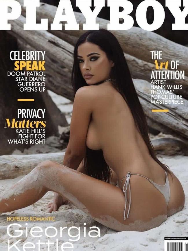 Former Henley High student Gieorgia Kettle on the cover of Playboy Magazine. Picture: Instagram