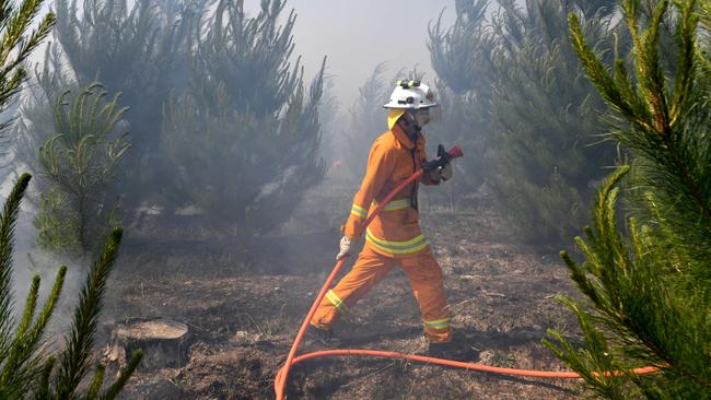 Country Fire Service crews extinguished two deliberately lit fires.