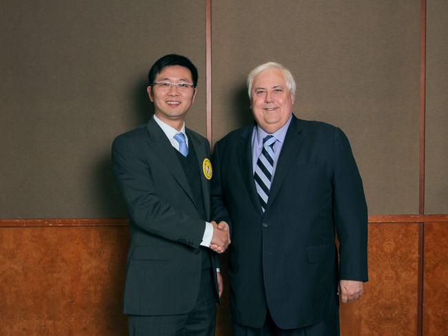 Dio Wang with Clive Palmer.