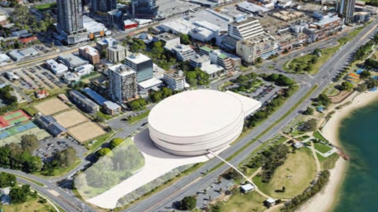 Gold Coast City Council report showing the planned Gold Coast Arena at Carey Park at Southport.
