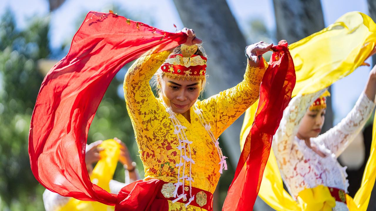 The Alice Springs Indonesian Association’s performance at the 2024 Big Day Out in Harmony. Picture: Lisa Hatz