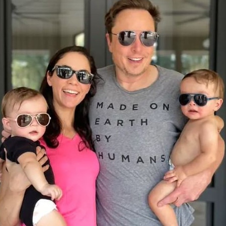 Elon Musk and Shivon Zilis previously welcomed twins Strider and Azure in 2021. Picture: Twitter