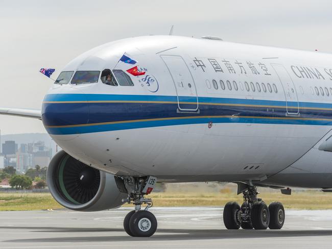 the China Southern Airlines flight was delayed for more than five hours. Picture: Simon Casson/file image