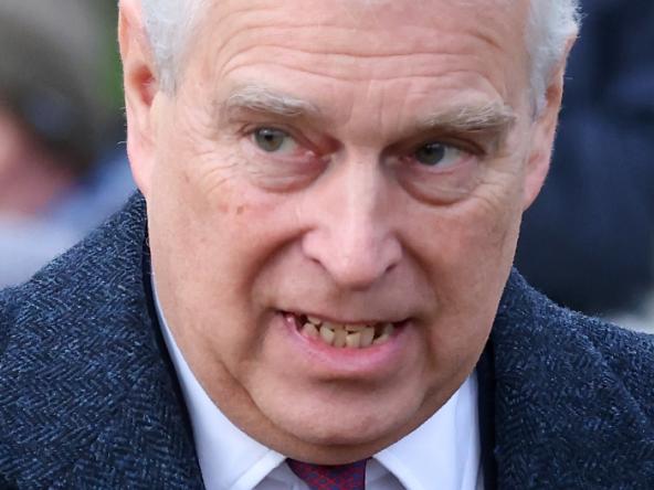 SANDRINGHAM, NORFOLK - DECEMBER 25: Prince Andrew, Duke of York, attends the Christmas Day service at St Mary Magdalene Church on December 25, 2022 in Sandringham, Norfolk. King Charles III ascended to the throne on September 8, 2022, with his coronation set for May 6, 2023. (Photo by Stephen Pond/Getty Images)