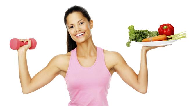 vegetable exercise woman