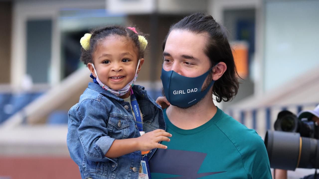 Alexis Ohanian and Olympia Ohanian Jr., husband and daughter of Serena Williams (not pictured), provided one of the most adorable moments of the US Open so far.