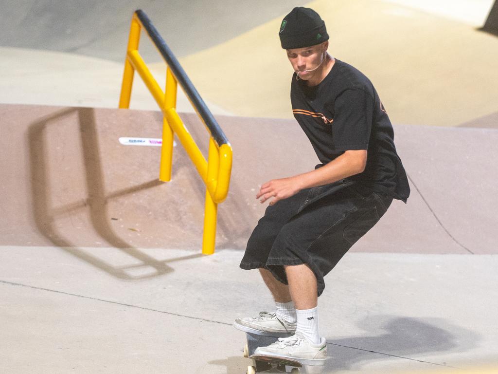 Daniel Woolley at Rumble On The Reef Sugar Bowl Skatepark Saturday 23 September 2023 Picture:Michaela Harlow