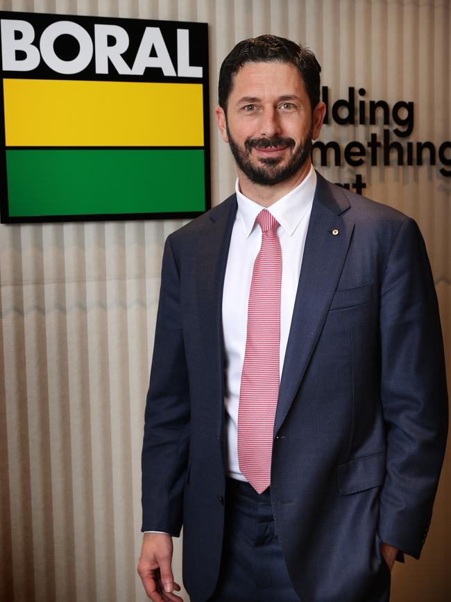 Seven Group chief executive Ryan Stokes at Boral’s headquarters in Sydney earlier Thursday. Picture: John Feder/The Australian.