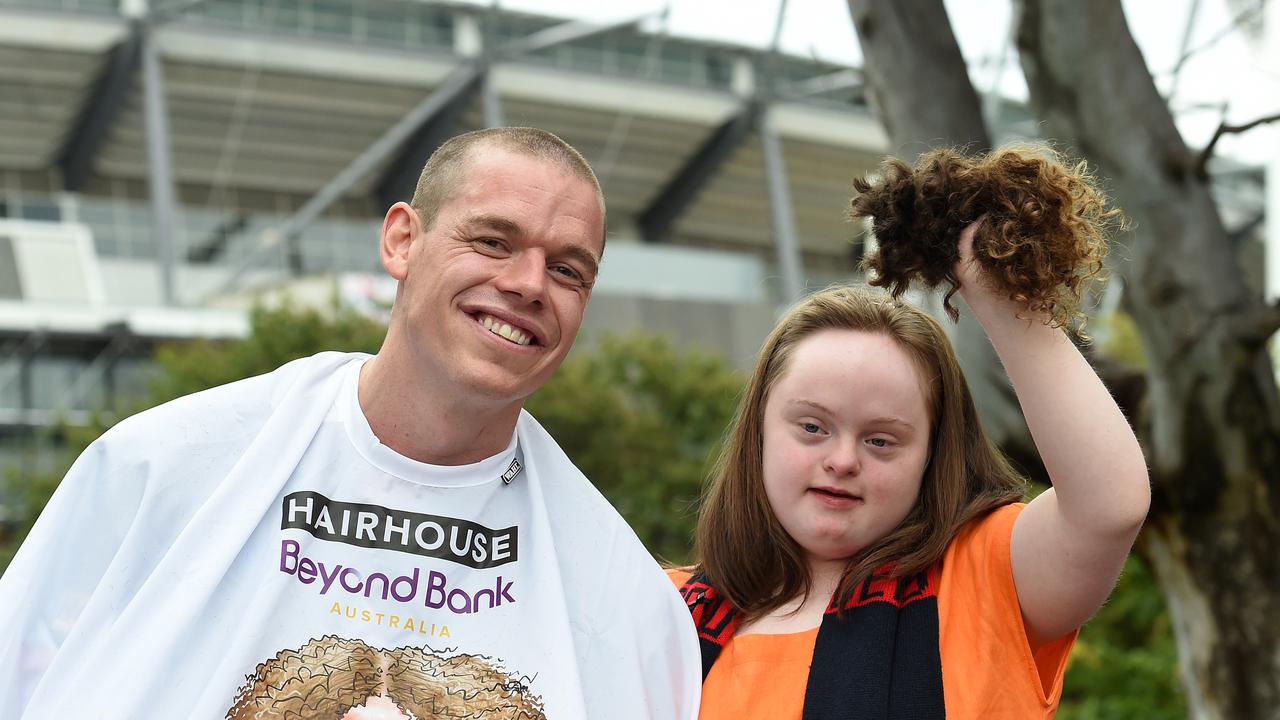 Ben Brown after his head was shaved. Picture: NCA NewsWire / Josie Hayden