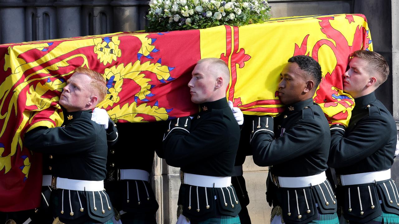 The Queen’s coffin is carried into St Giles Cathedral. Picture: Chris Jackson/Getty